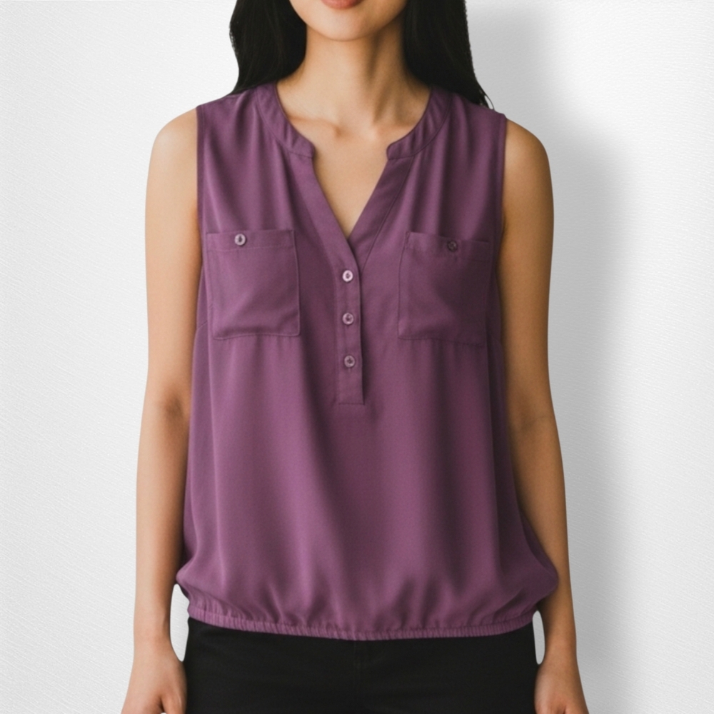 Womens Purple‎ Blouse Tank Lightweight XS